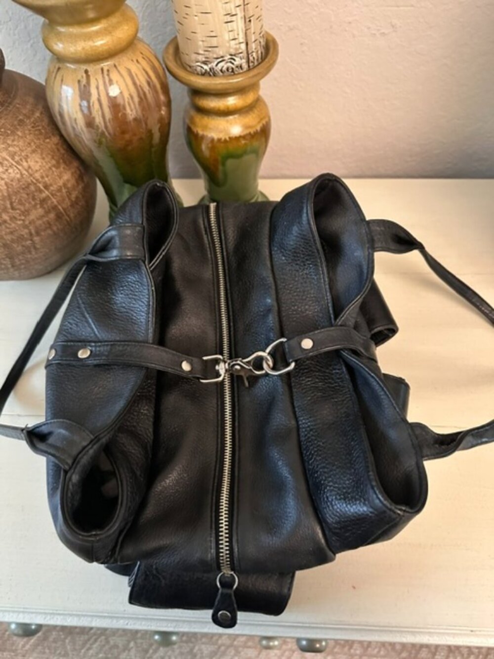 Botkier "Biker Bag" Black Leather with Chrome-EUC - Picture 4 of 14